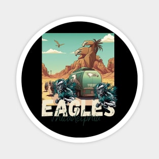 Philadelphia eagles football player graphic design cartoon style beautiful artwork Magnet